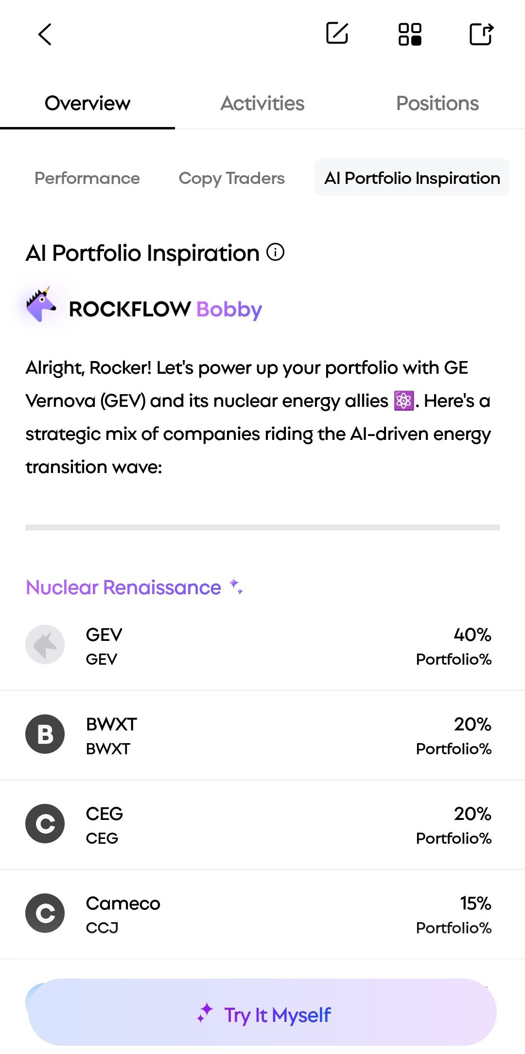 RockFlow AI Portfolio with high backtested gains