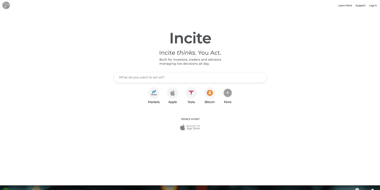 Incite AI homepage screenshot